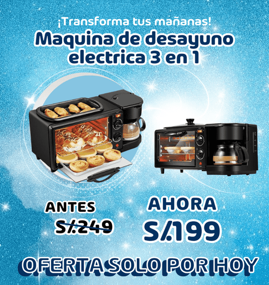 Maquina de desayuno eléctrico 3 en 1