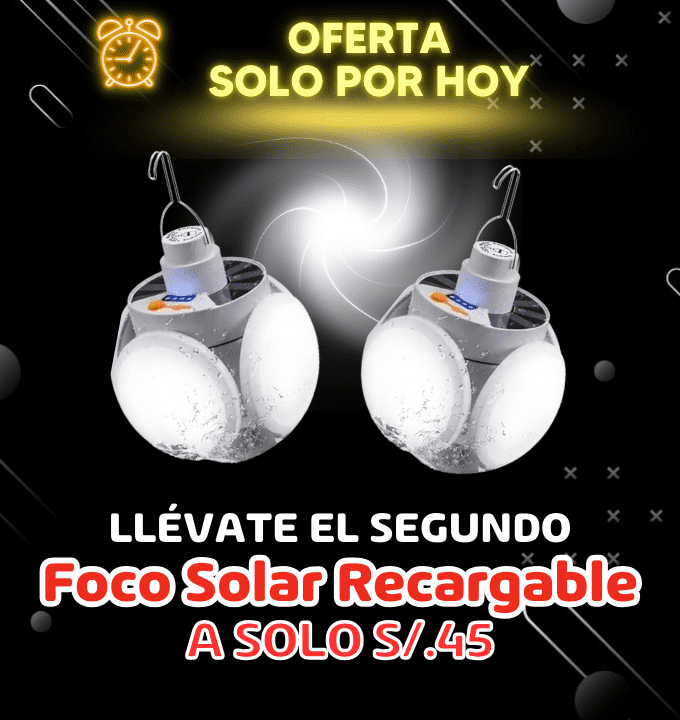 ¡Oferta Foco Solar Recargable!